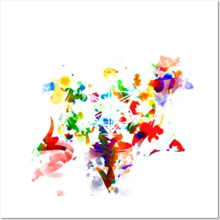 Watercolor Snowflake Posters and Art